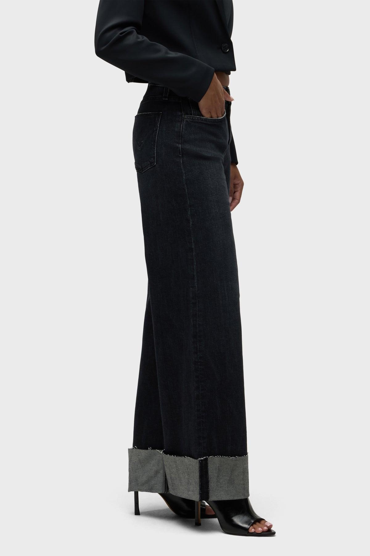 Jodie Wide Leg Petite Jean w/ Cuff Female Product Image