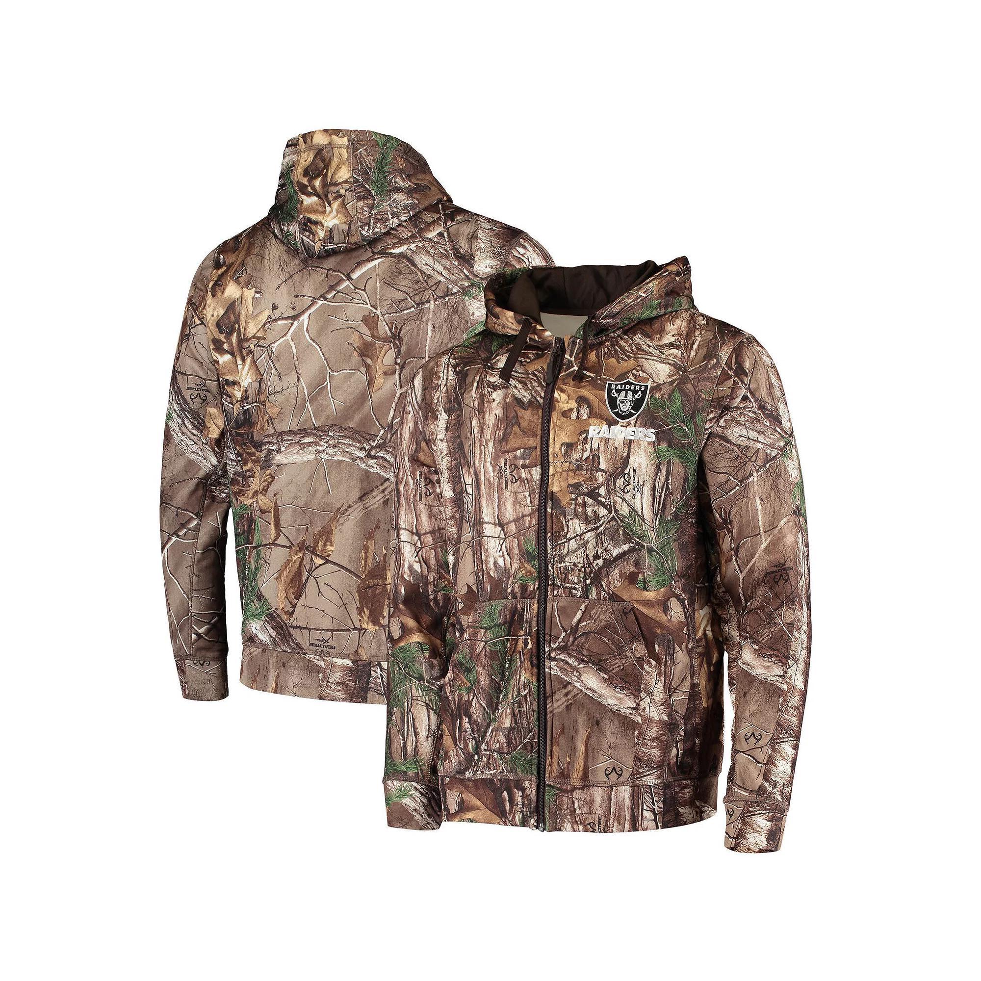 Men's Dunbrooke Realtree Camo Las Vegas Raiders Trophy Tech Fleece Full-Zip Hoodie, Size: Medium, Lvr Green Product Image