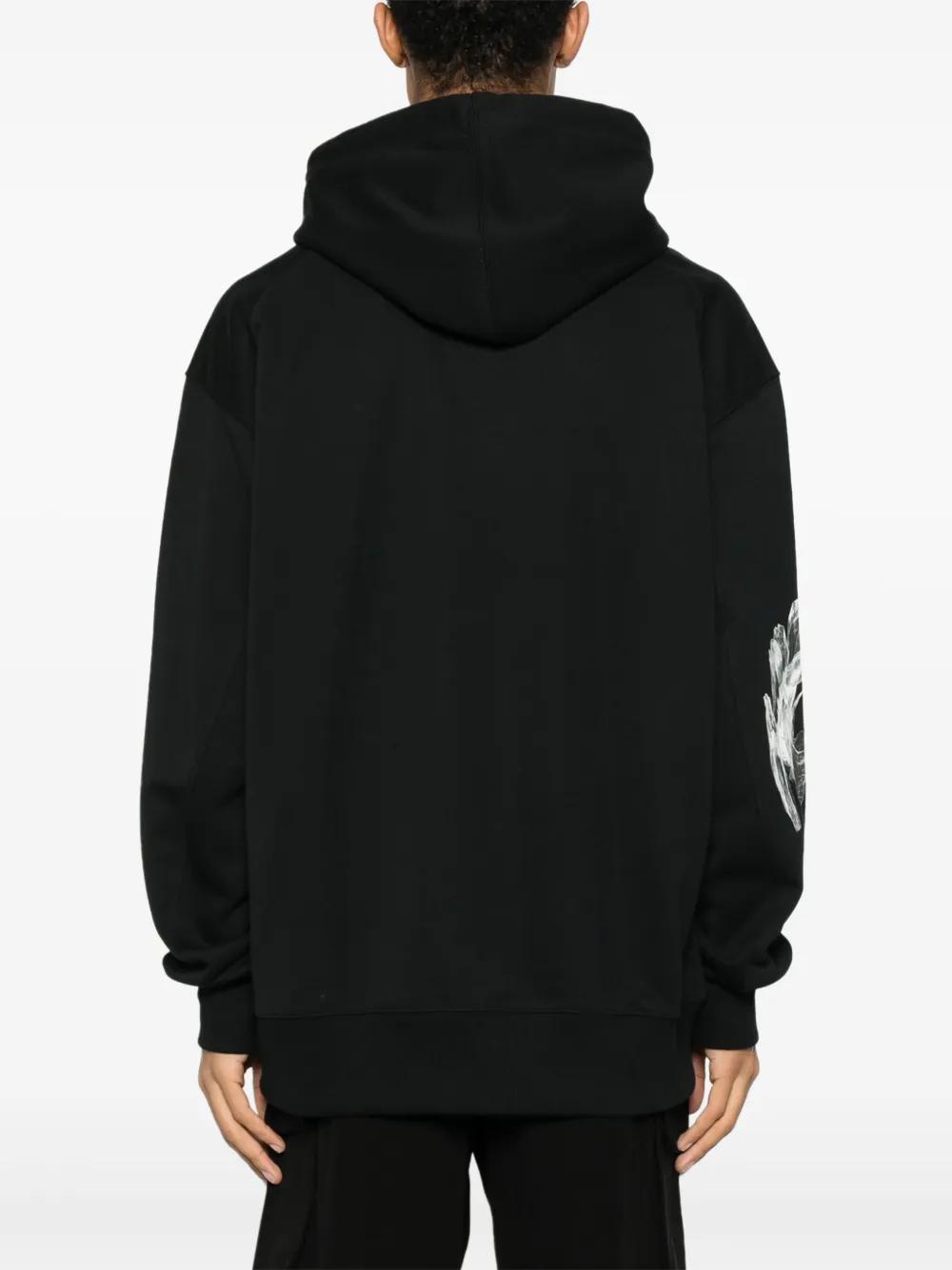 floral-print drawstring hoodie Product Image