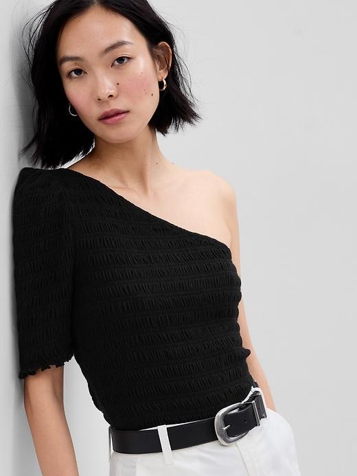 Smocked One-Shoulder Top Product Image