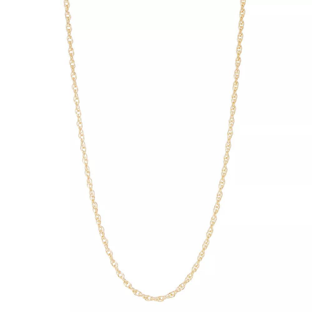 Jordan Blue Mens 14k Gold Filled 3.8 mm Rope Chain Necklace Product Image