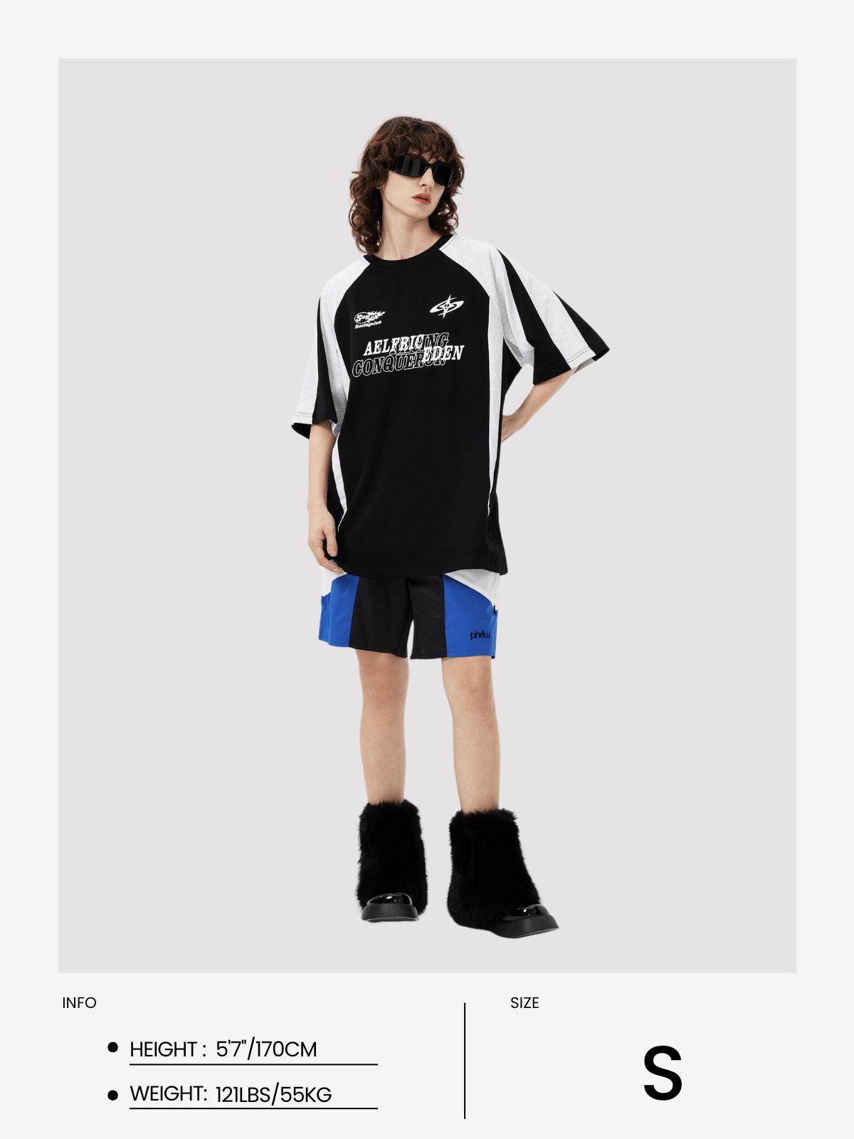 Aelfric Eden Color Blocking Racing Graphic Tee Product Image