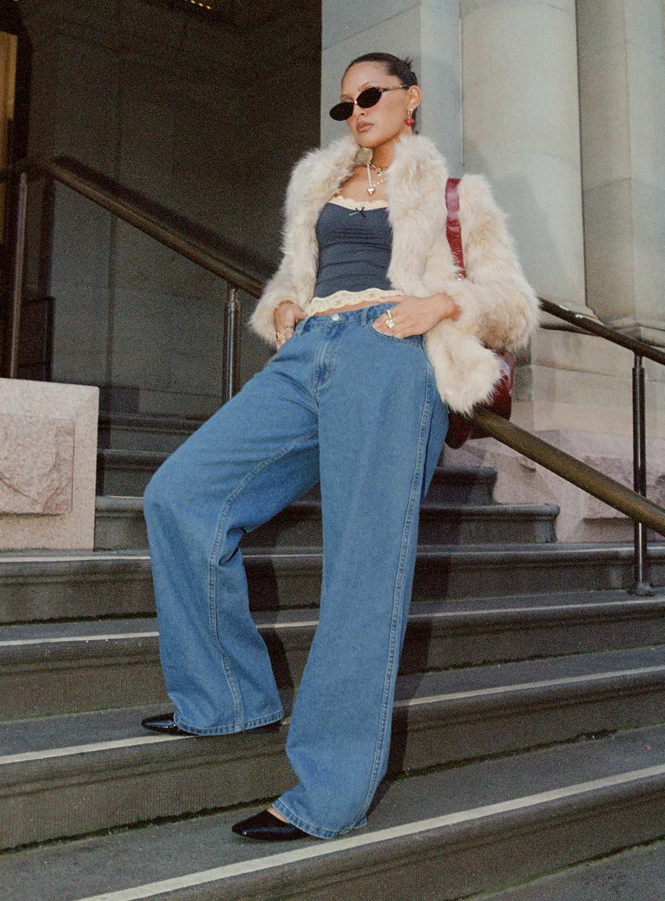 Maryanne Mid Rise Relaxed Jeans Mid Wash Denim Product Image