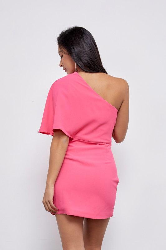 One Shoulder Wrap Dress Kids Product Image