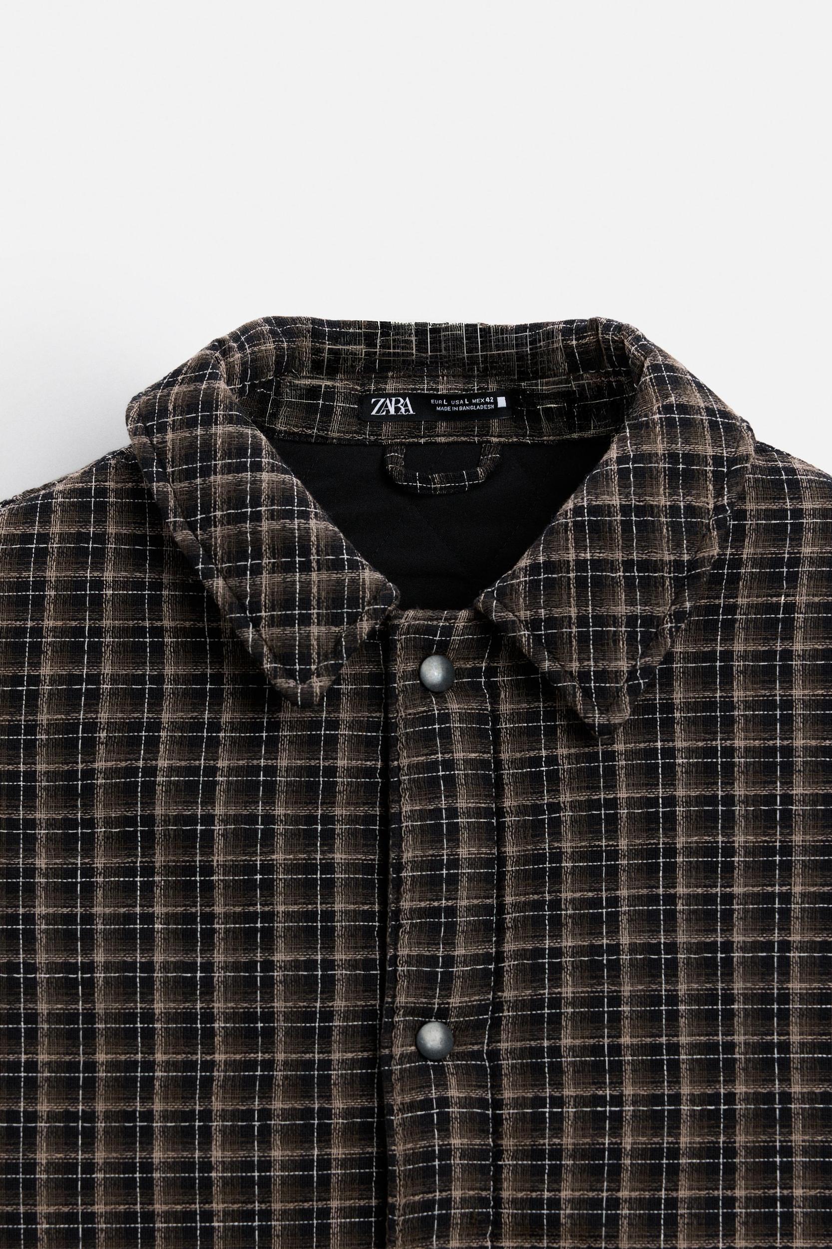 QUILTED PLAID OVERSHIRT Product Image