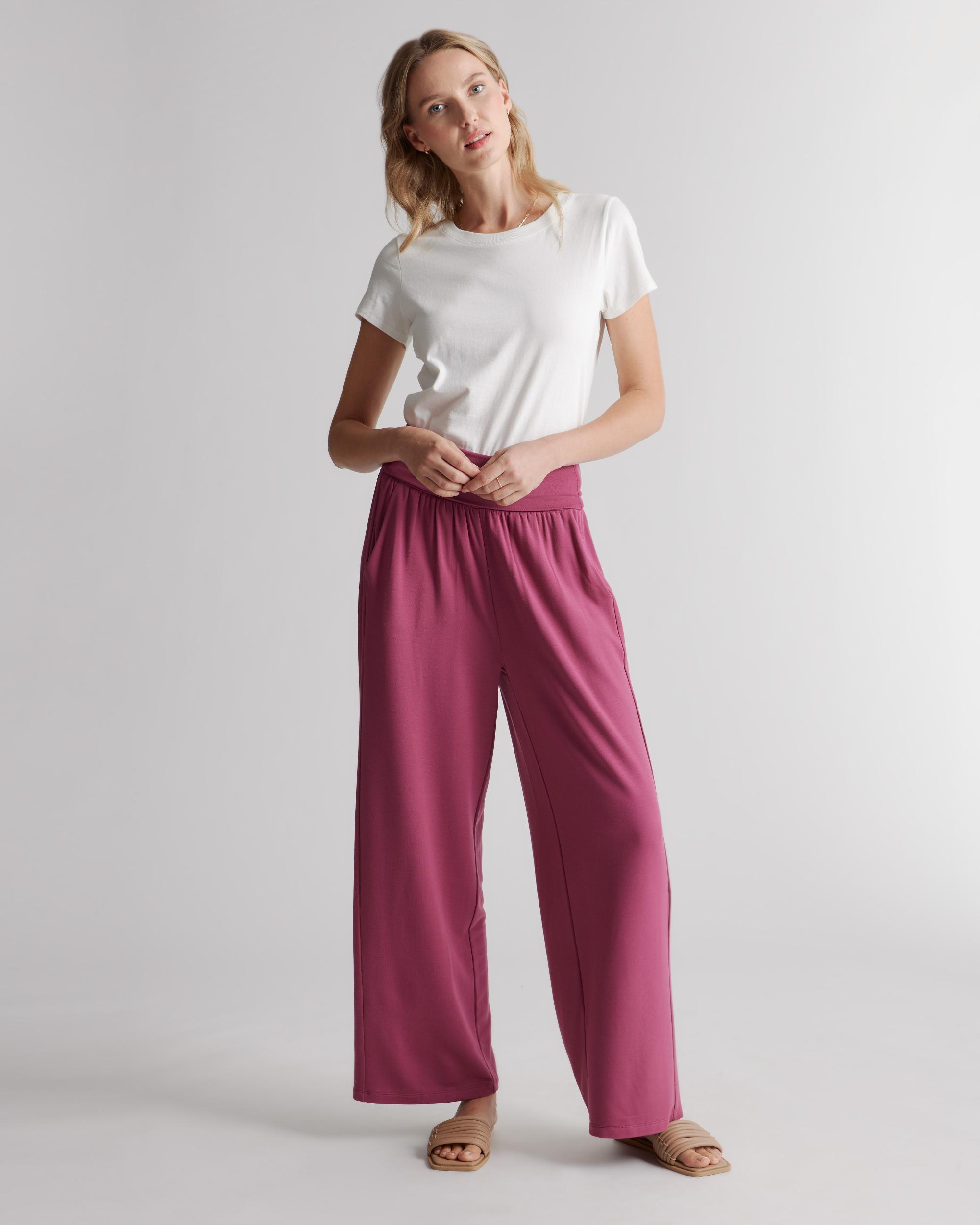 Quince | Women's French Terry Modal Wide Leg Pants Lenzing Modal Product Image