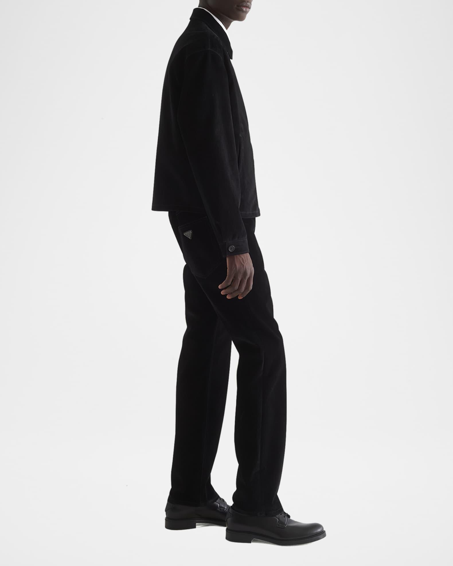 Men's Velvet Denim Blouson Jacket Product Image