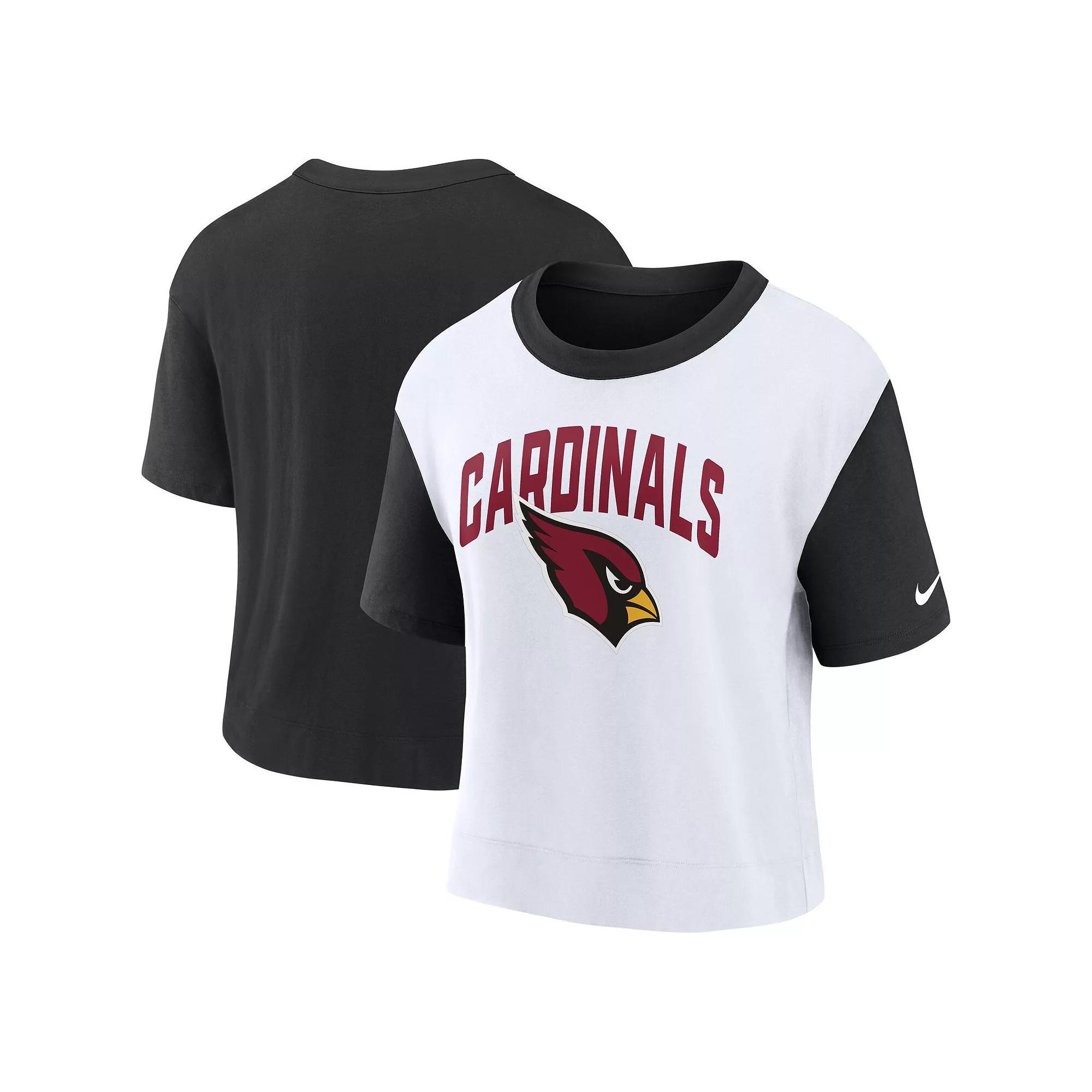 Women's Nike Black/White Arizona Cardinals High Hip Fashion T-Shirt, Size: 2XL Product Image