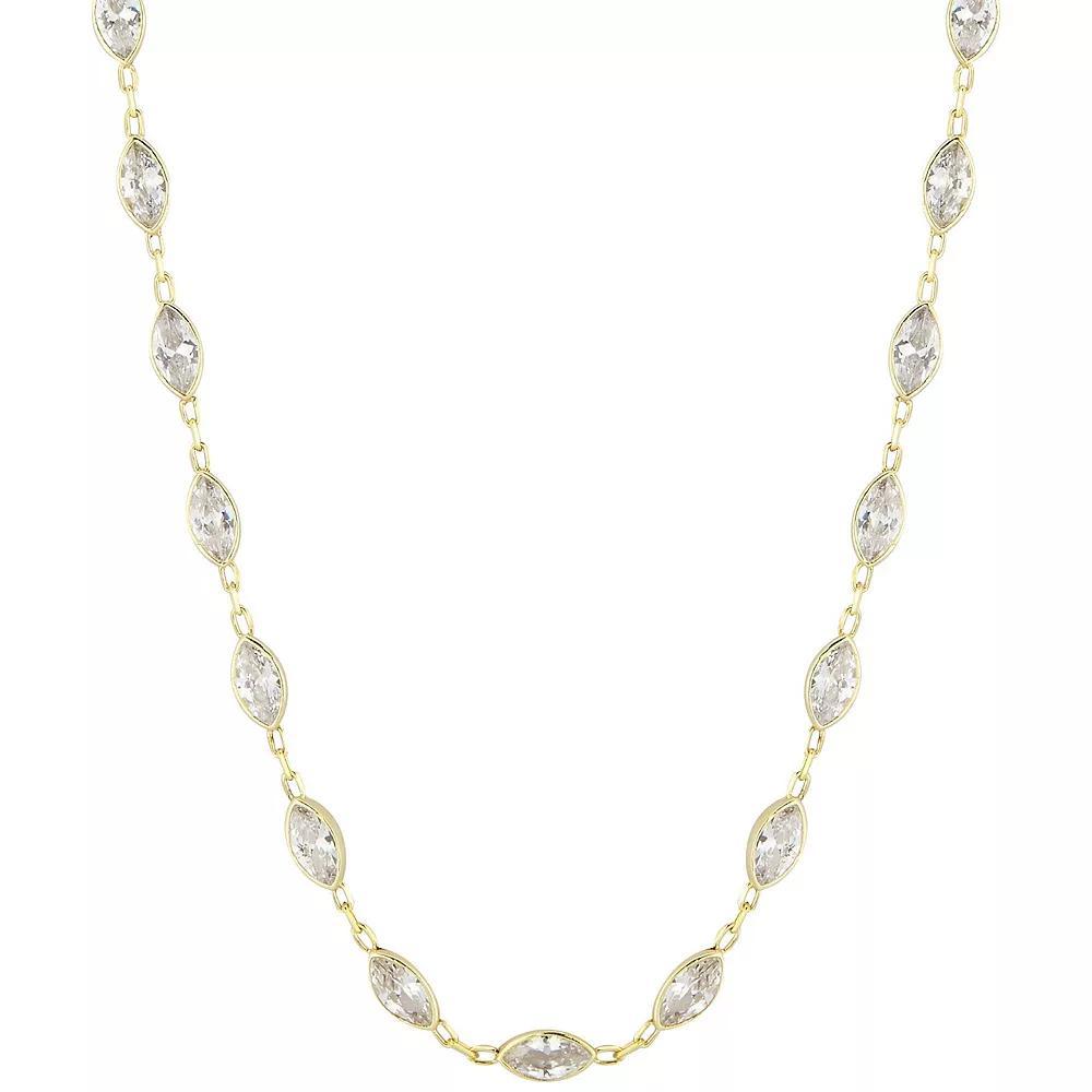 Sunkissed Sterling Cubic Zirconia Choker Necklace, Women's, Size: 16", Silver Tone Product Image