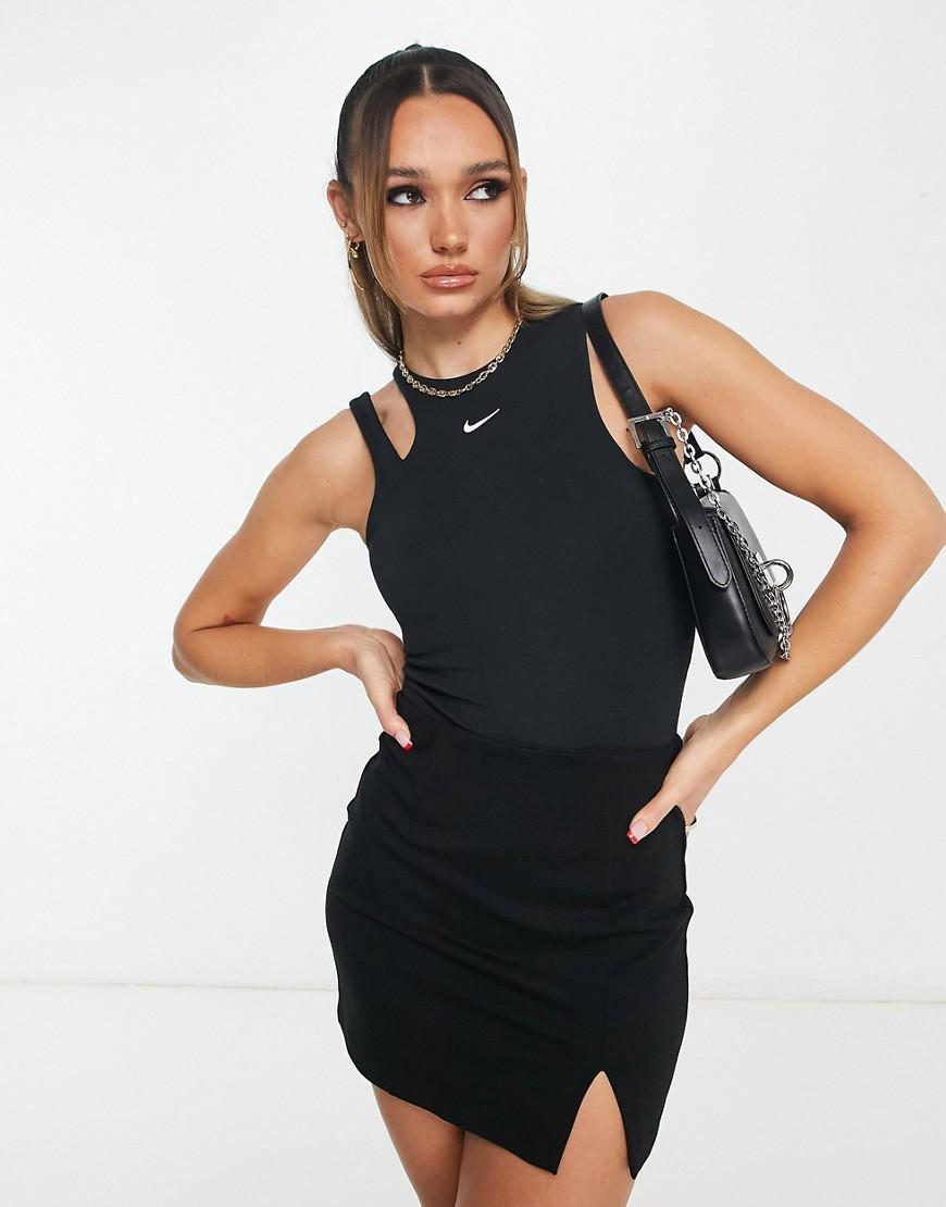 Nike Womens Essential Bodysuit HBR Tank - Black/White Product Image