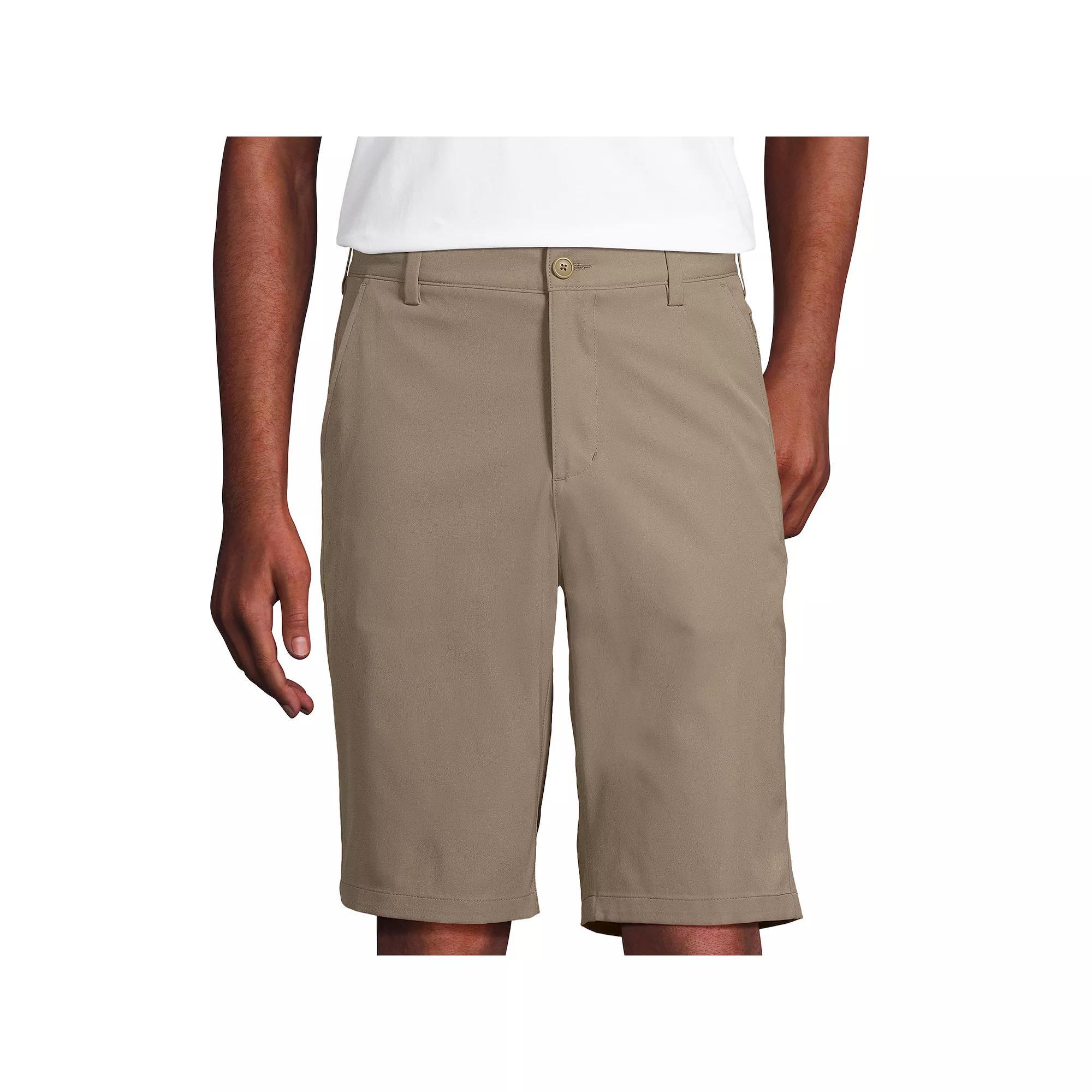 Men's Lands' End School Uniform Performance Chino Shorts, Size: 29, Green Product Image