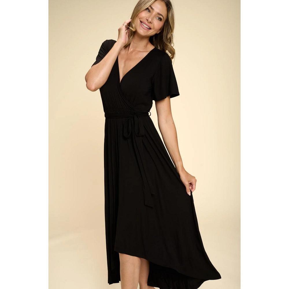 WEST K Women's Georgia Faux-Wrap Maxi Dress with High-Low Hem and Tie Waist Product Image
