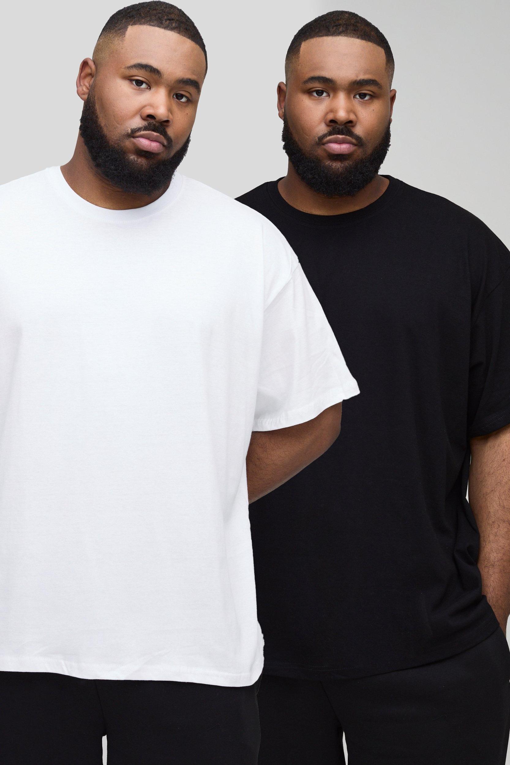 Mens Plus 2 Pack Oversized T-shirt - Multi Product Image