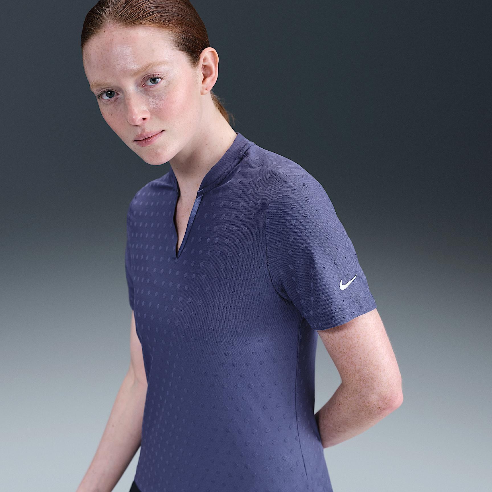 Nike Women's Tour Dri-FIT Short-Sleeve Blade Jacquard Golf Polo Product Image