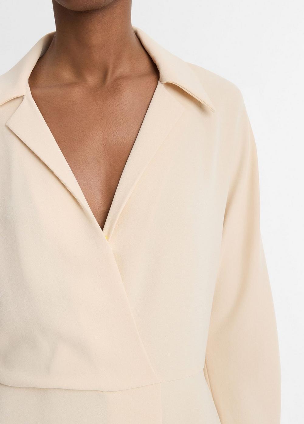 Womens Shaped Collar Dolman-Sleeve Dress, White Sand, Size XXS Vince Product Image
