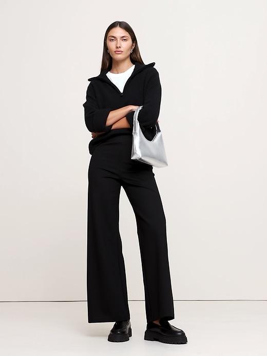 Wide-Leg Everywhere Ponte Cropped Pant Product Image