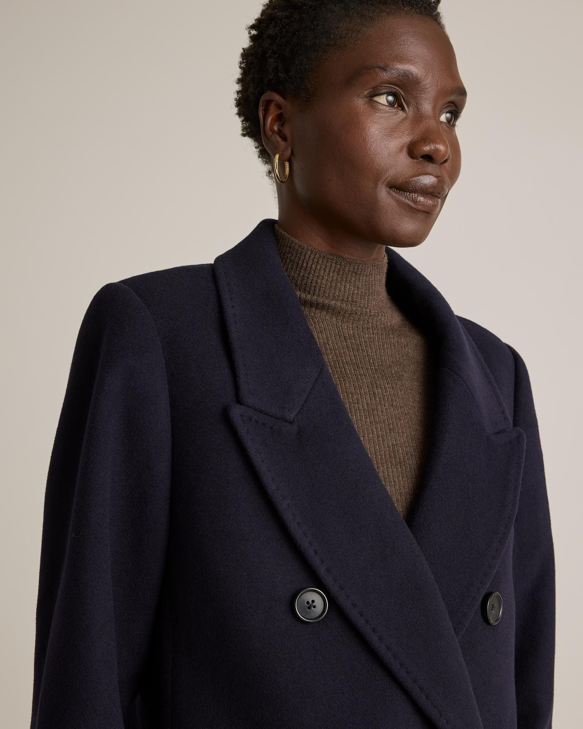Quince | Women's Italian Wool Double-Breasted Coat Wool/Nylon Product Image