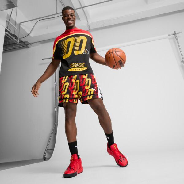 PUMA Scoot Zeros Retro Portland Men's Basketball Shoes in For All Time Red/Yellow Sizzle Product Image