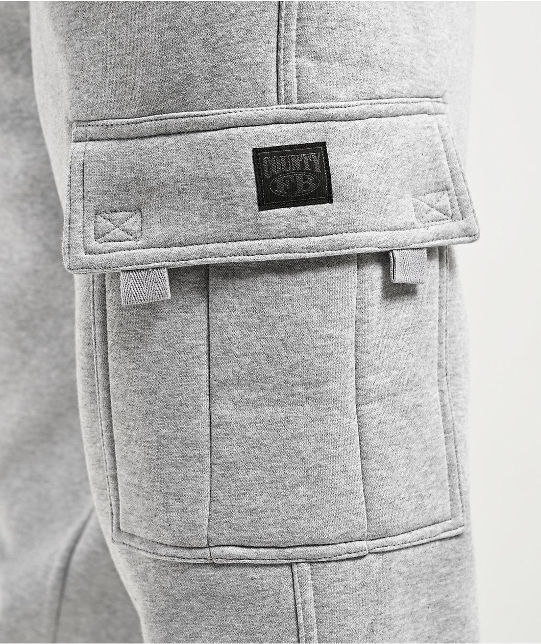 FB County Grey Heavyweight Baggy Cargo Sweatpants Product Image