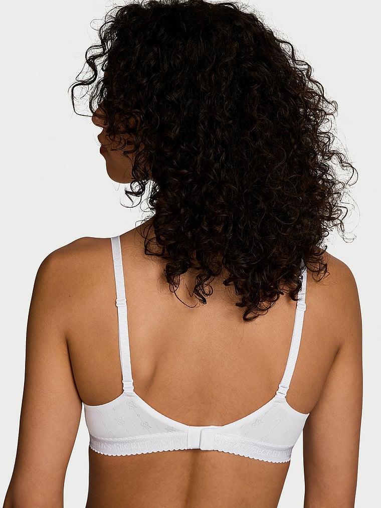 Pointelle Logo Lightly Lined Demi Bra Product Image