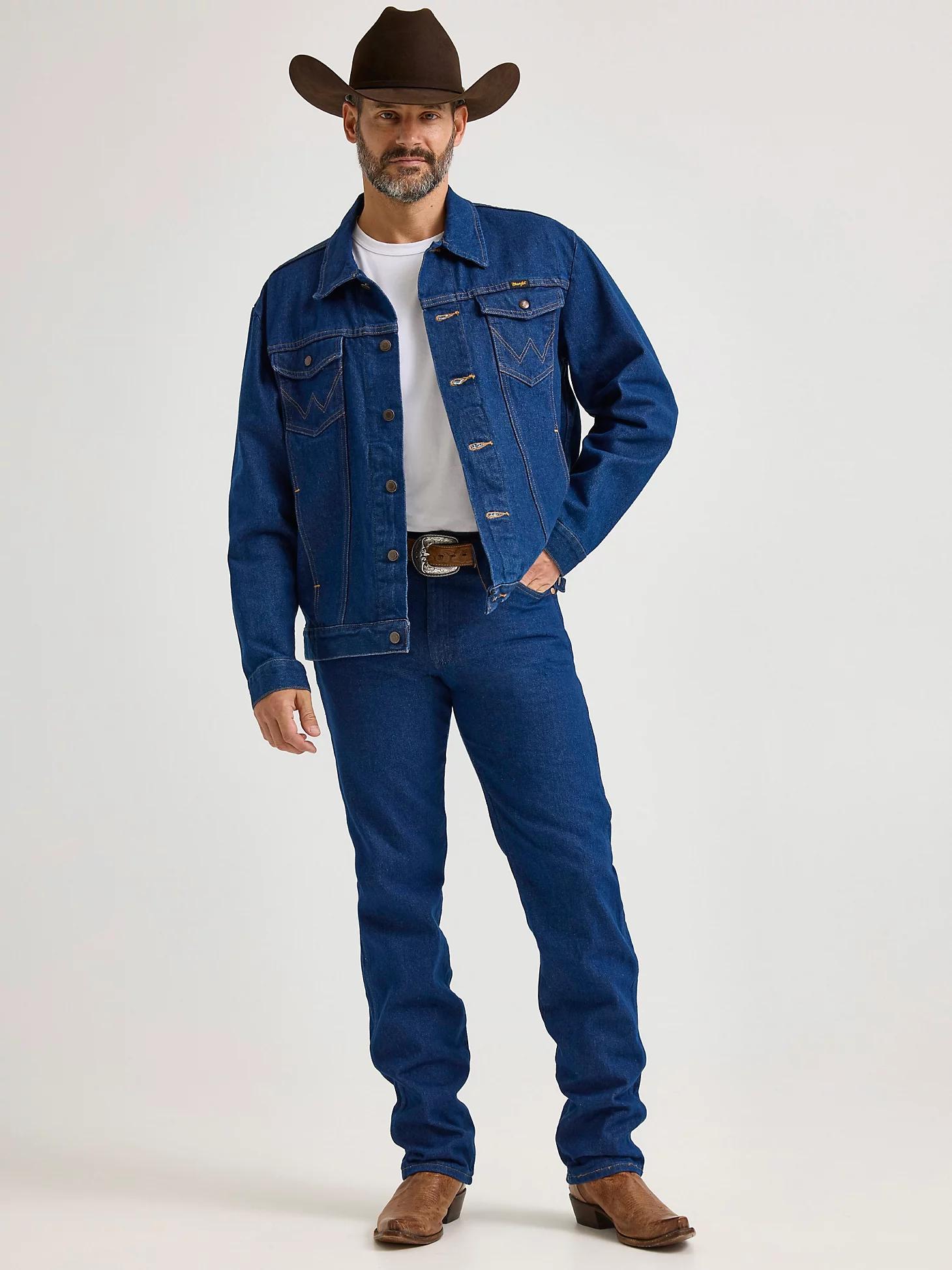 Wrangler® Cowboy Cut® Unlined Denim Jacket | Men's JACKETS & OUTERWEAR | Wrangler® Product Image