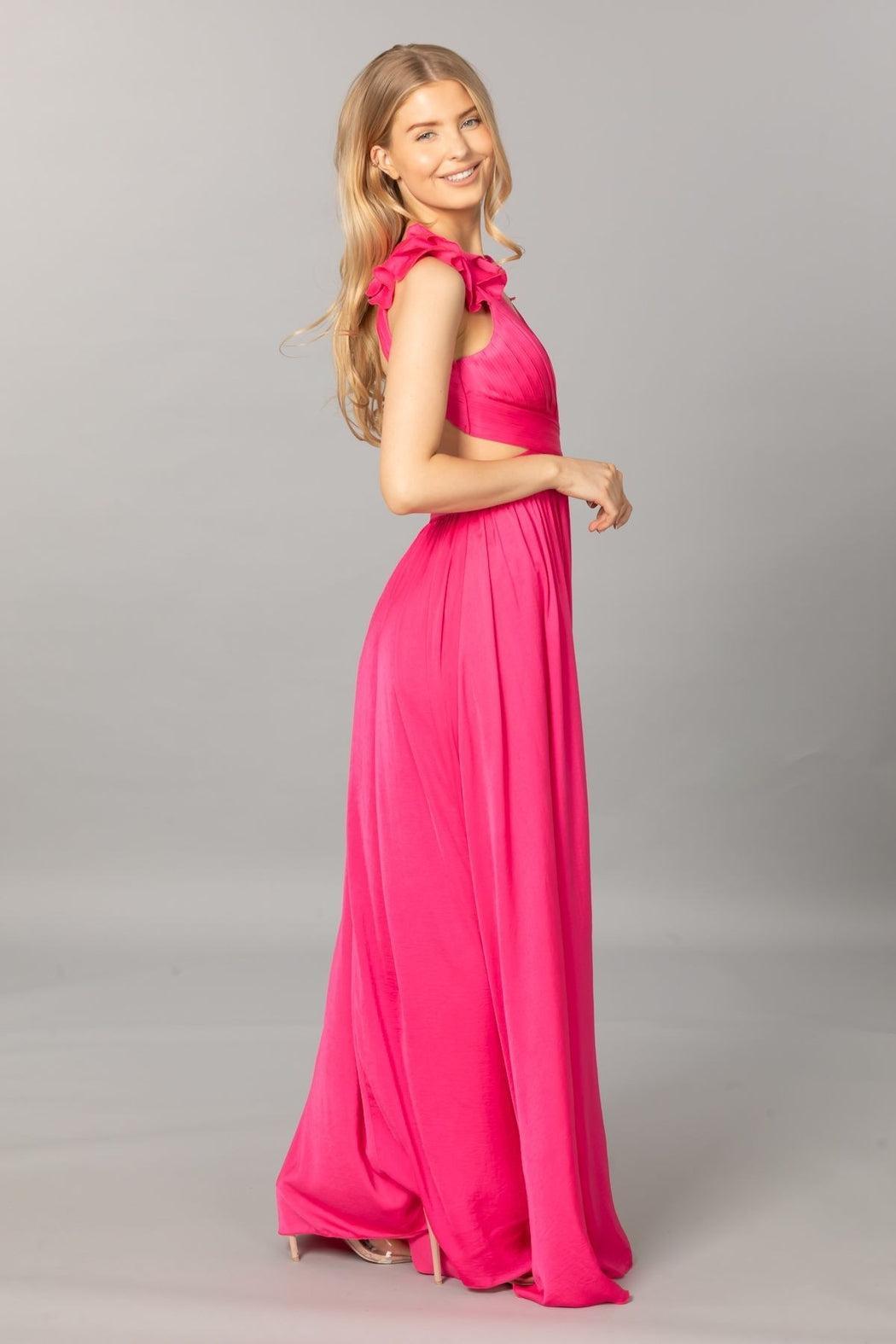 Ruffle Neck Gown Product Image