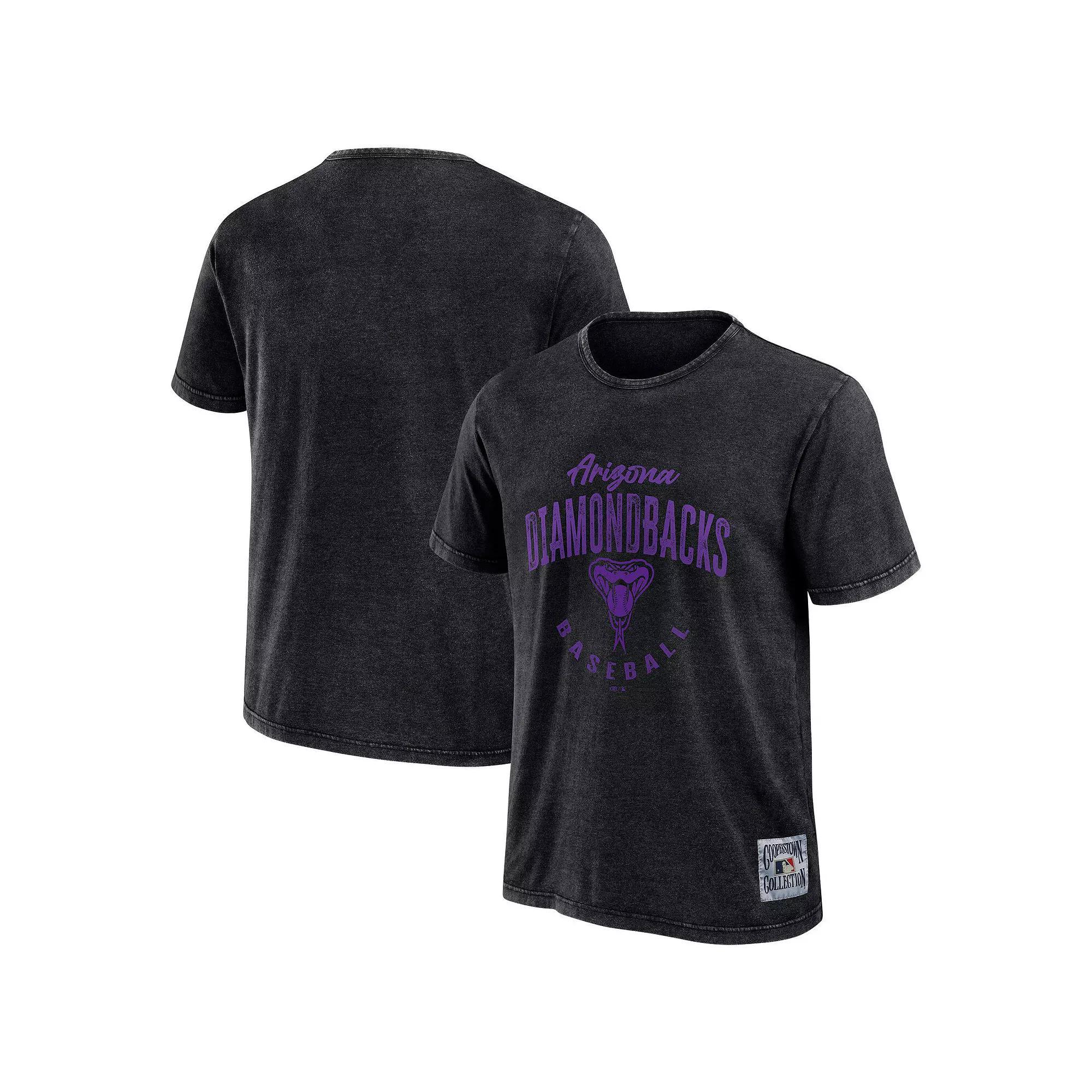Men's Darius Rucker Collection by Fanatics Black Arizona Diamondbacks Cooperstown Collection Washed T-Shirt, Size: Large Product Image