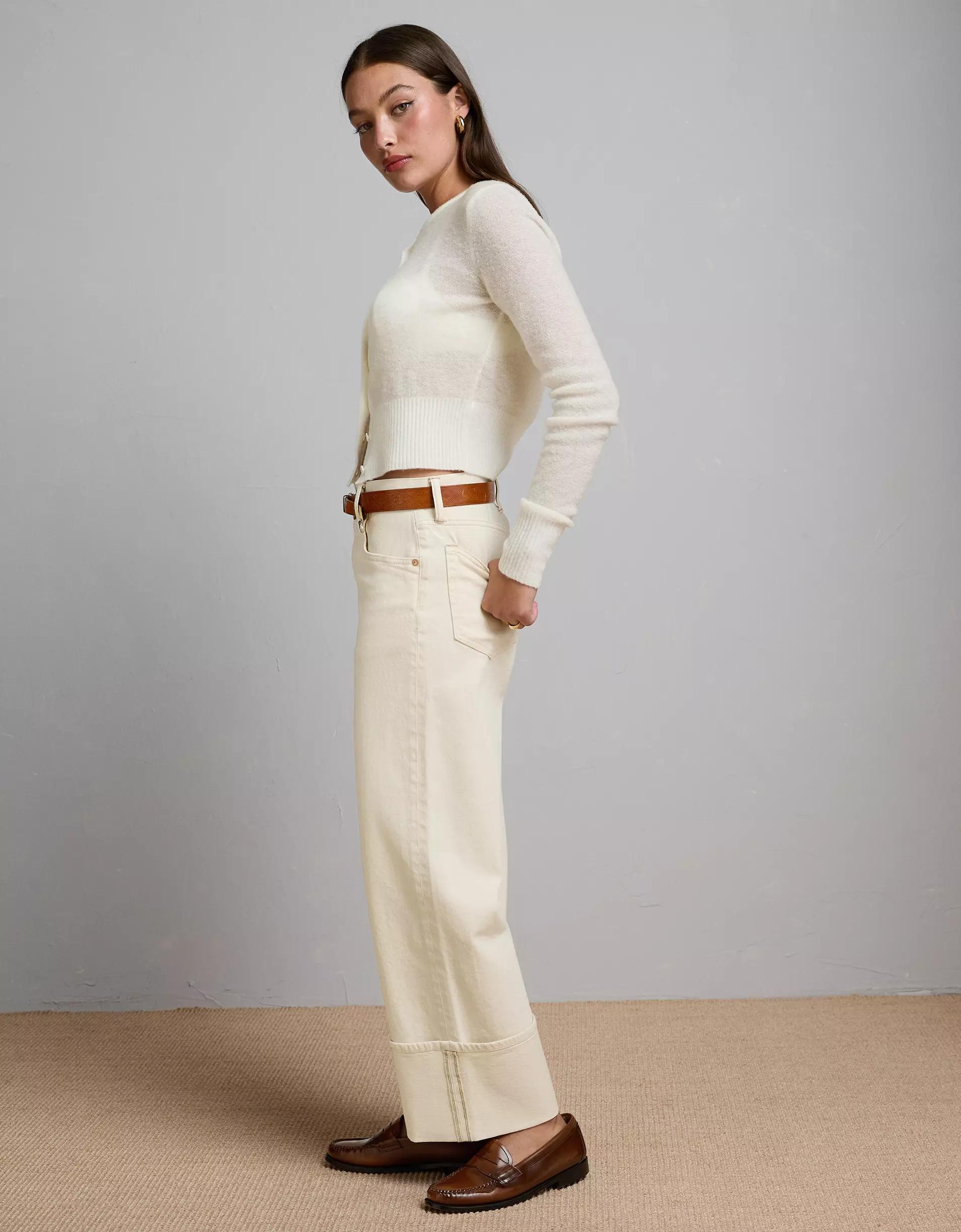 AE77 Premium Crop Stovepipe Jean Product Image