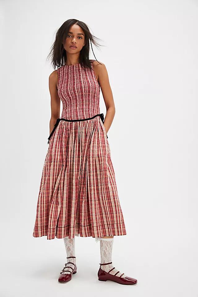 Nightingale Plaid Midi Dress Product Image