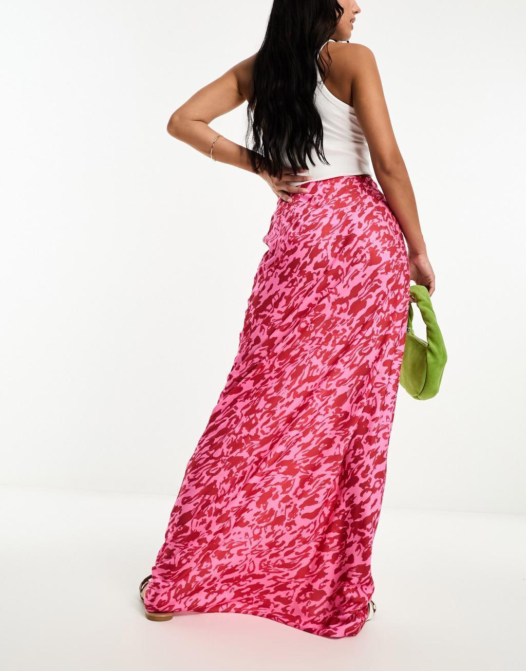 Style Cheat satin maxi skirt Product Image