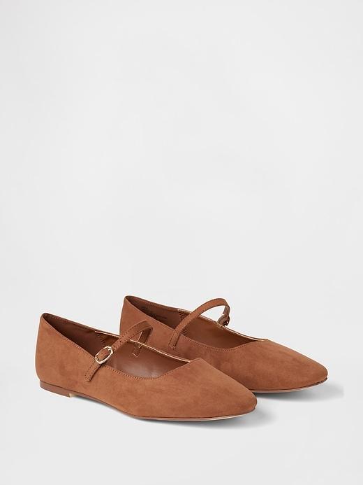 Vegan Suede Mary Jane Flats Product Image