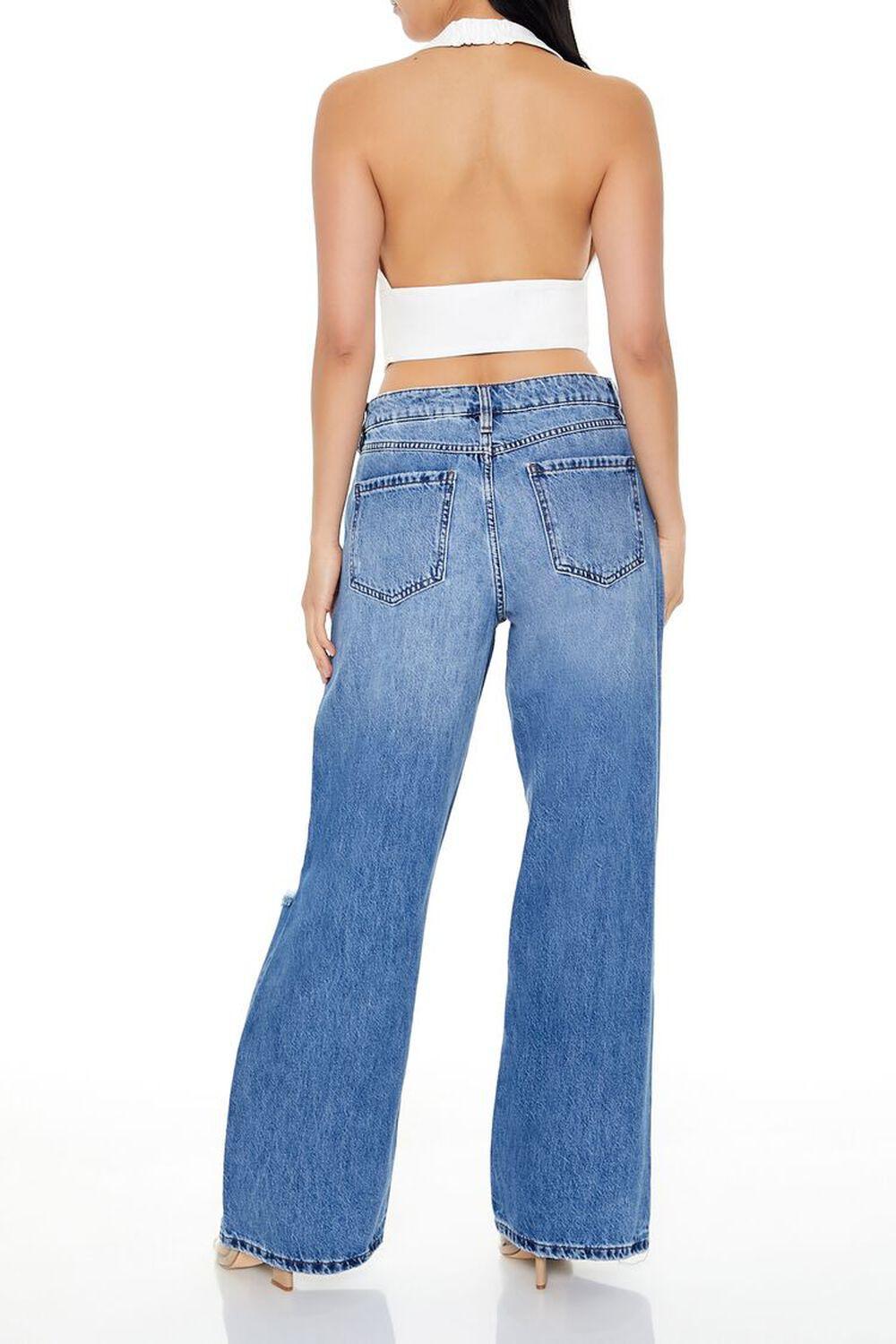 Distressed Drawstring Baggy Jeans | Forever 21 Product Image