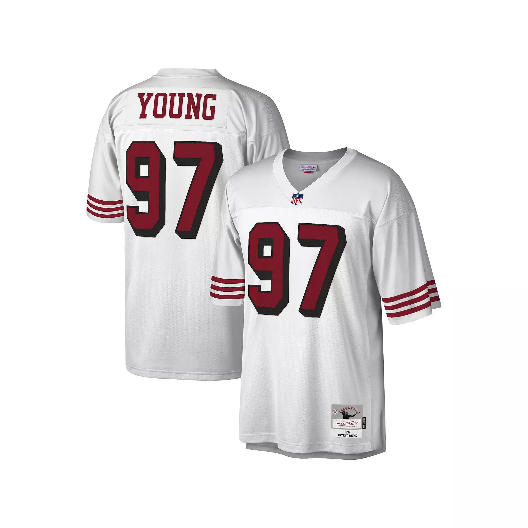 Men's Mitchell & Ness Bryant Young White San Francisco 49ers Legacy Replica Jersey, Size: Medium Product Image