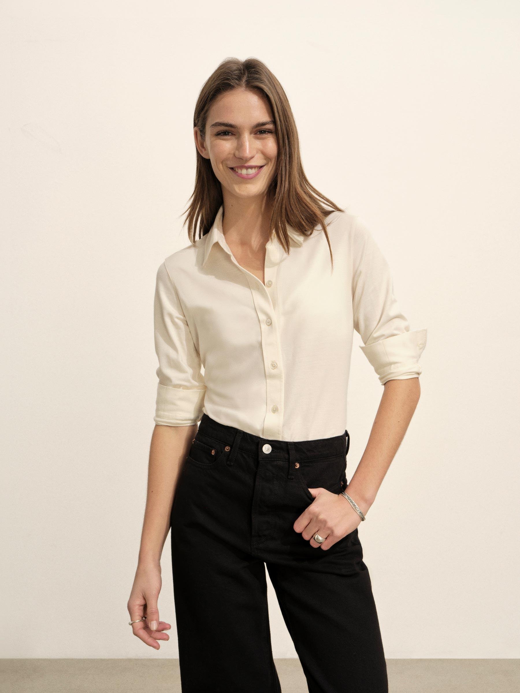Natural Fluid Jersey Bungalow Shirt Product Image