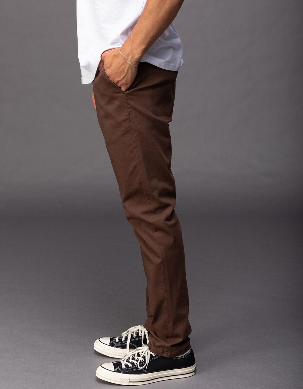 RSQ Mens Slim Taper Chino Pants - DARK BROWN Product Image