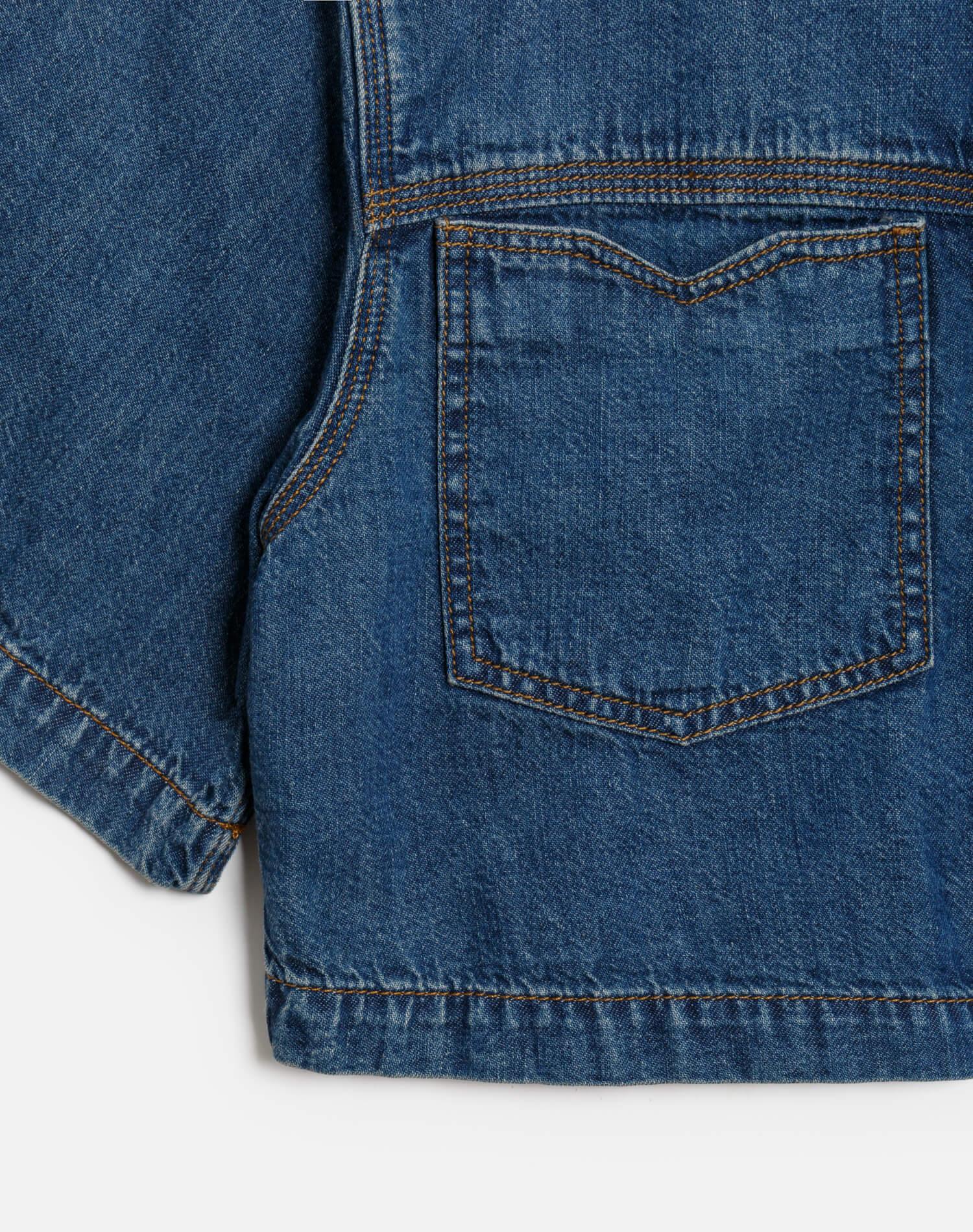 Oversized Crop Shirt - Rustic Indigo Product Image