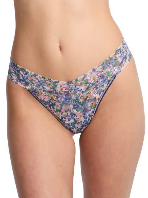 Printed Original-Rise Signature Lace Thong Product Image