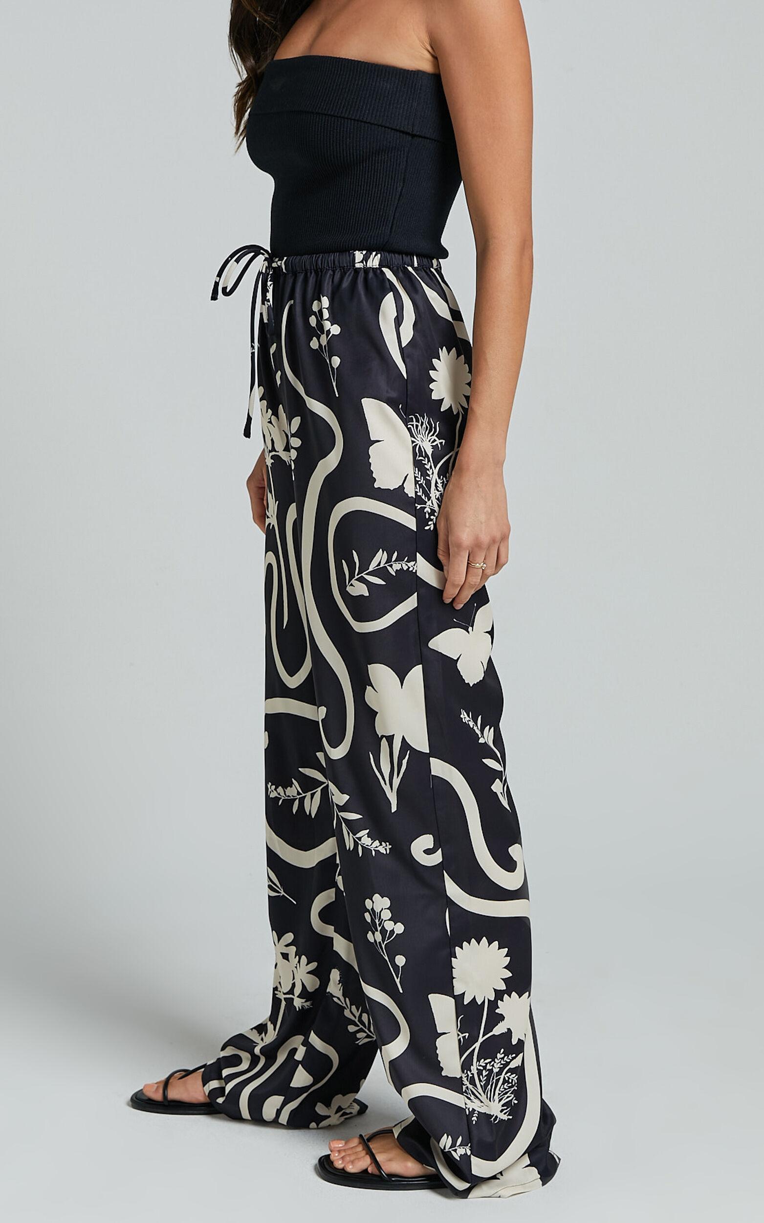 Runaway The Label - Leo Pant in Black/Sand Product Image