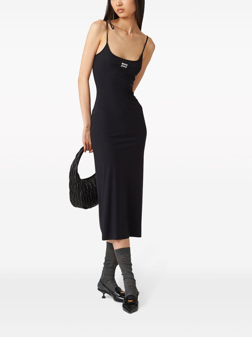 logo-print jersey midi dress Product Image