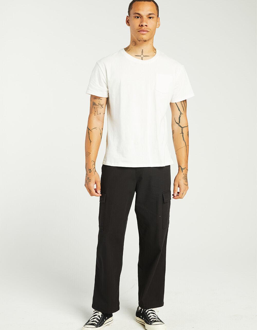RSQ Mens Loose Cargo Ripstop Pants - WASHED BLACK Product Image