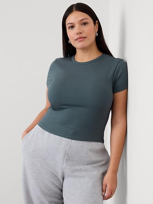 Signature Rib Crop Tee Product Image