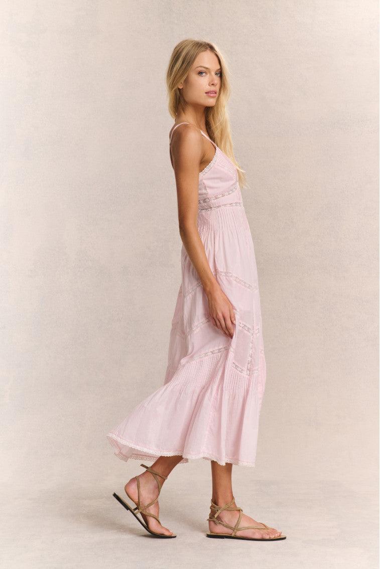 Esilda Cotton Midi Dress - PINK Product Image