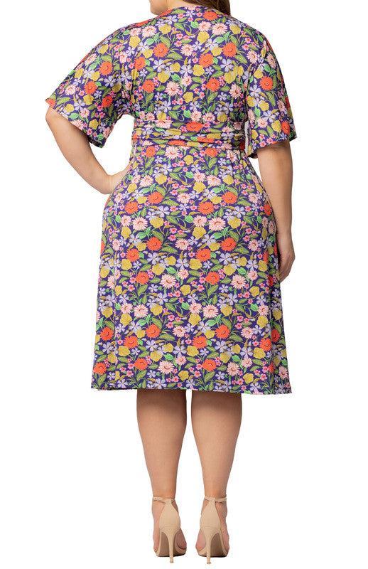 Vibrant Garden Print Gia Midi Dress - Plus Product Image