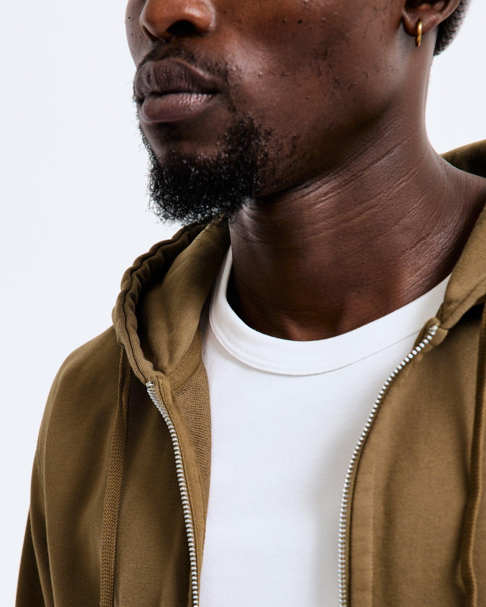 Midweight Terry Classic Full Zip Hoodie - Vault Male Product Image