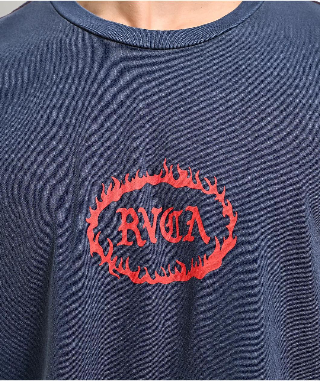 RVCA Firebrand Blue Pigment Dye T-Shirt Product Image
