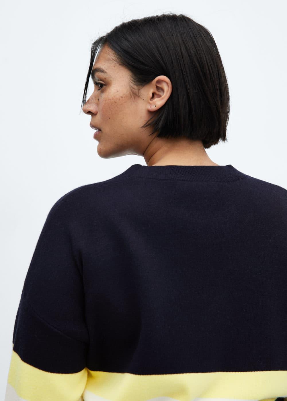 Mango half stripe oversized sweater Product Image