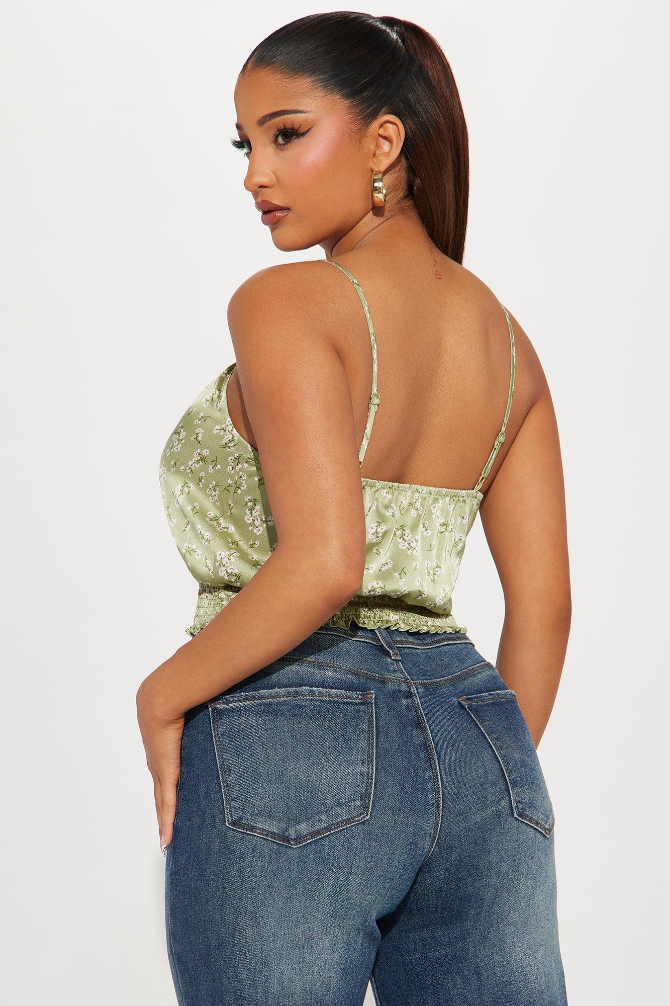 Melonie Cami Top - Green/combo Product Image
