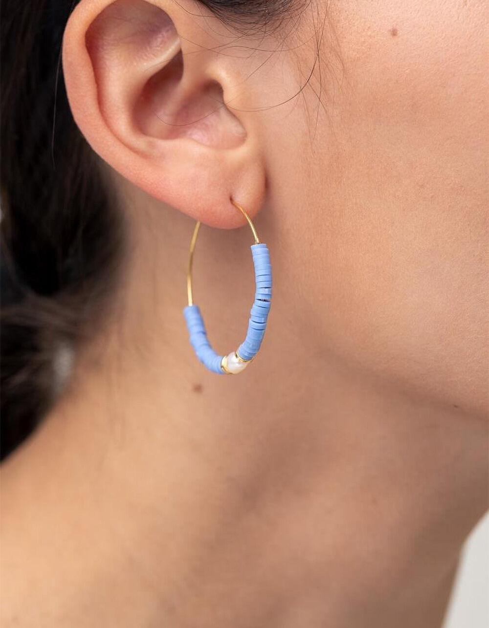 SALTY CALI Windansea Hoop Earrings - PURPLE Product Image