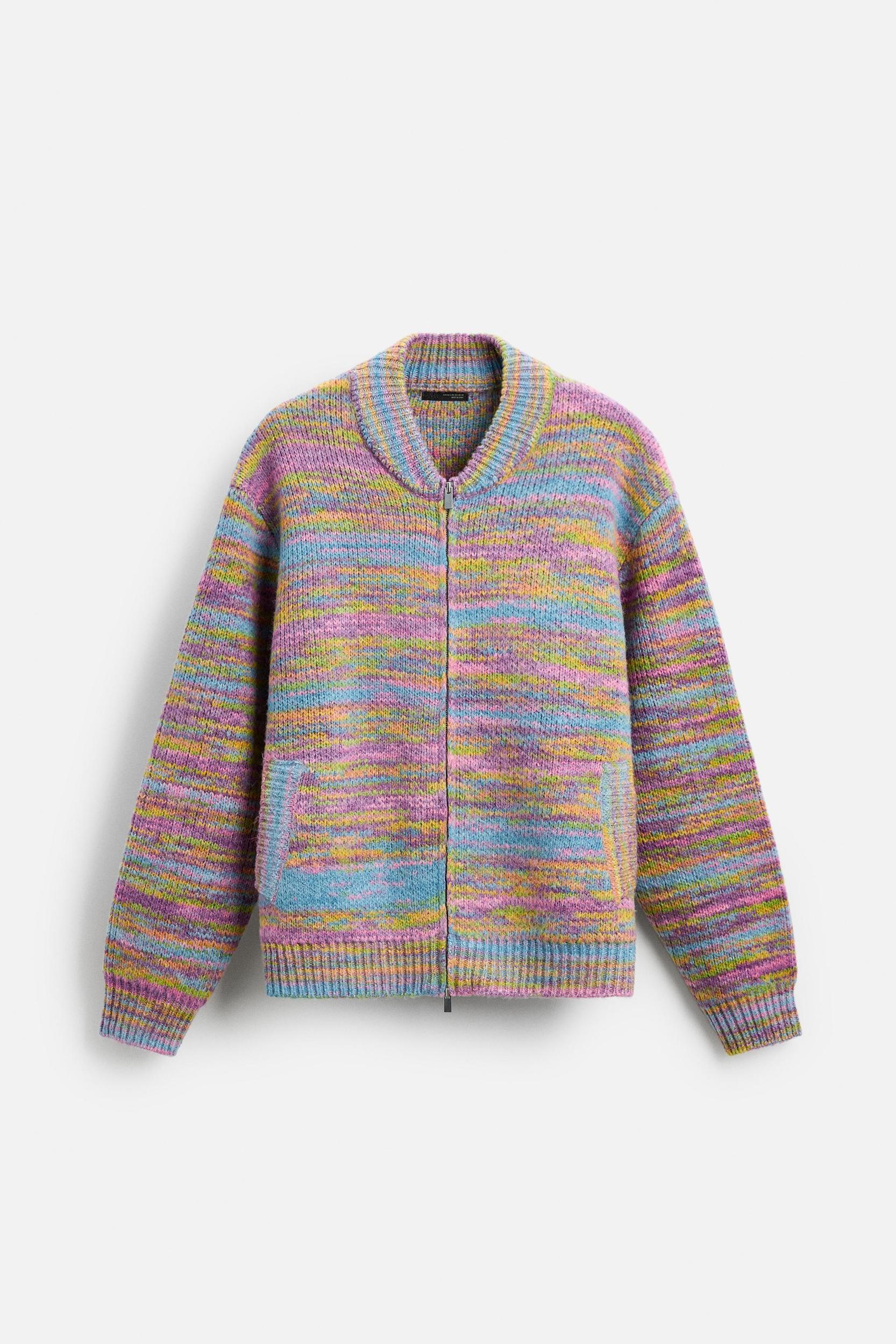 ZIPPERED KNIT JACKET Product Image