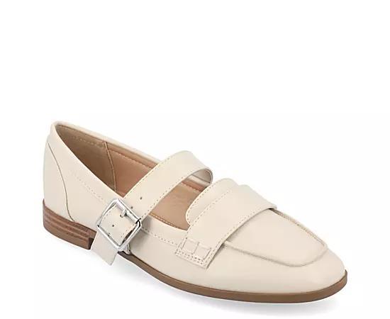 Womens Journee Collection Tru Comfort Foam Caspian Square Toe Loafer Flats Brown Suede Product Image